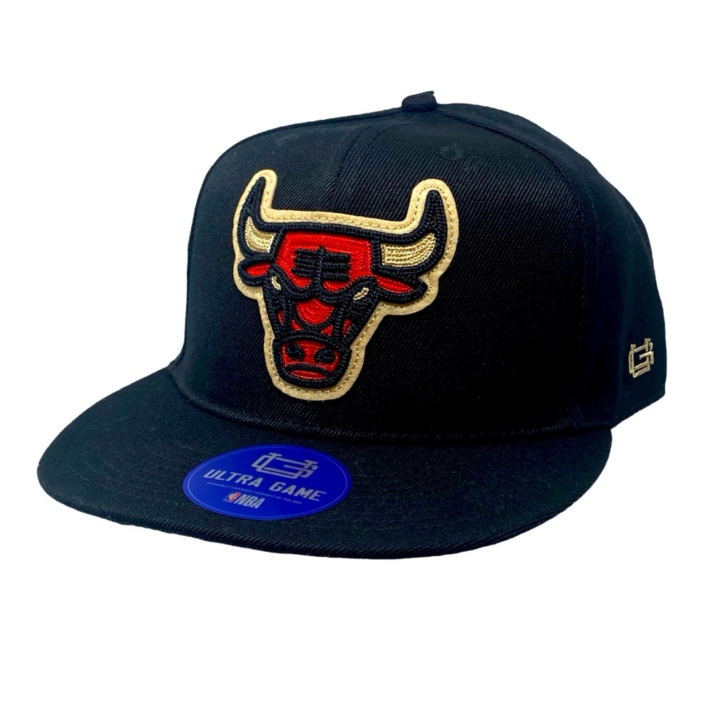 Ultra Game NBA Chicago Bulls Unisex SnapBack Hat Cao Black NEW